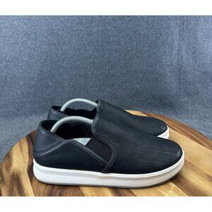 Olukai Slip On Sneaker Women's US 8.5 Kiihele ili Black Leather Comfort Shoes